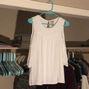 Off the shoulder white top